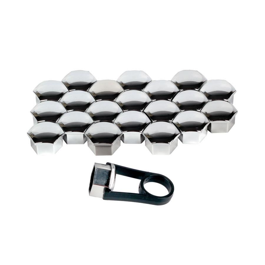 Wheel Nut Covers Fits MercedesBenz A B C E Class CLK SLK 17mm Chrome eBay