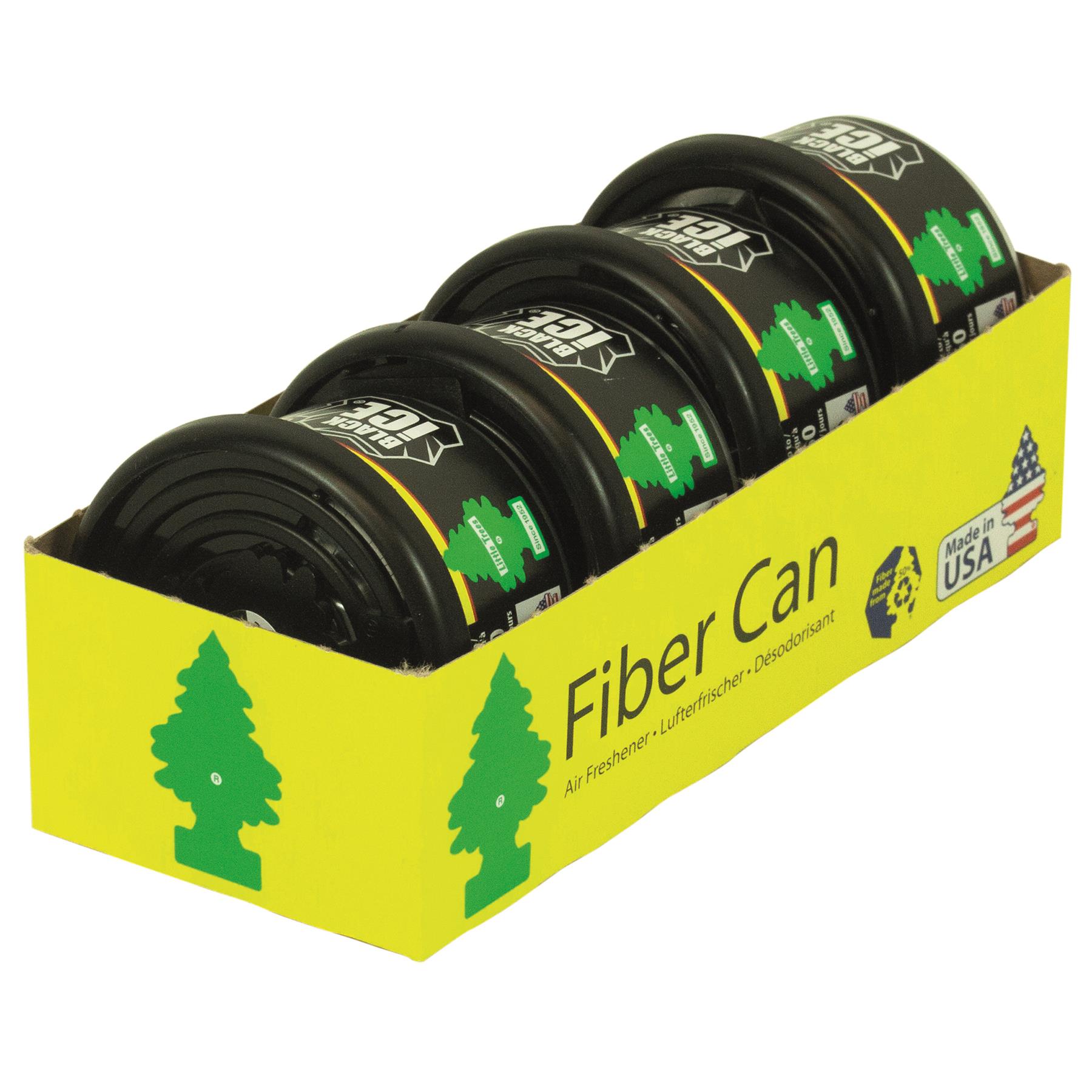 4x Little Tree Magic Car Air Freshener BLACK ICE Fragrance Scent Fiber