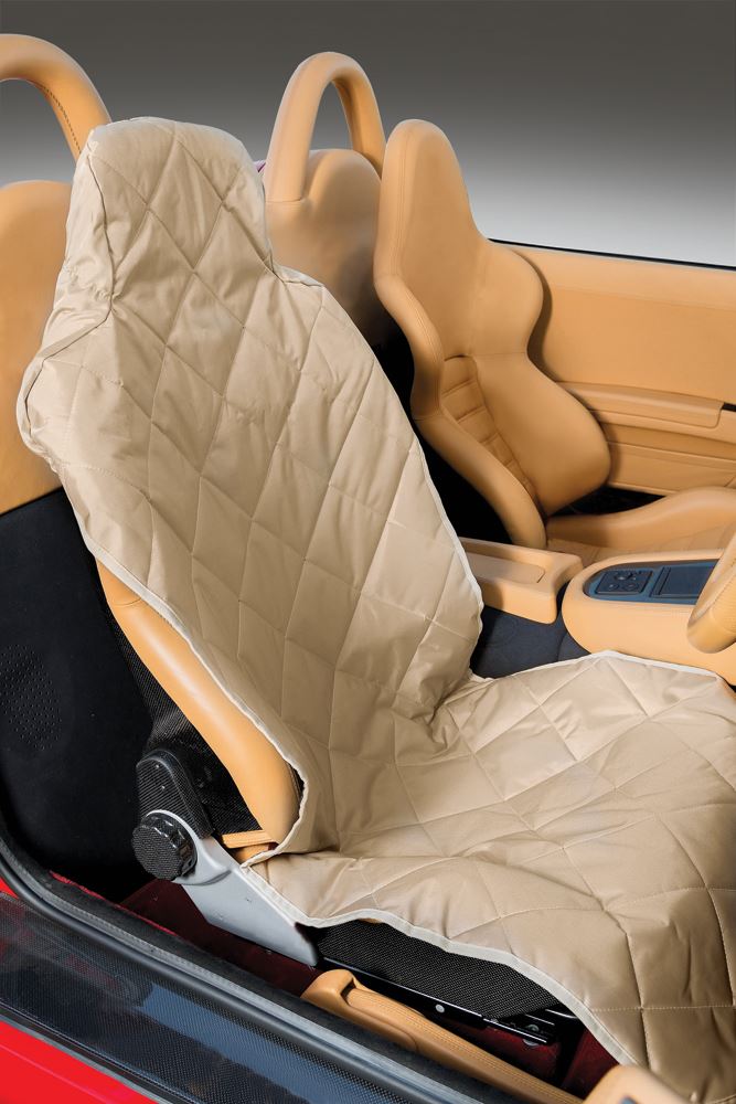 Front Car Seat Cover Protector Beige Diamond Quilted Padded for BMW