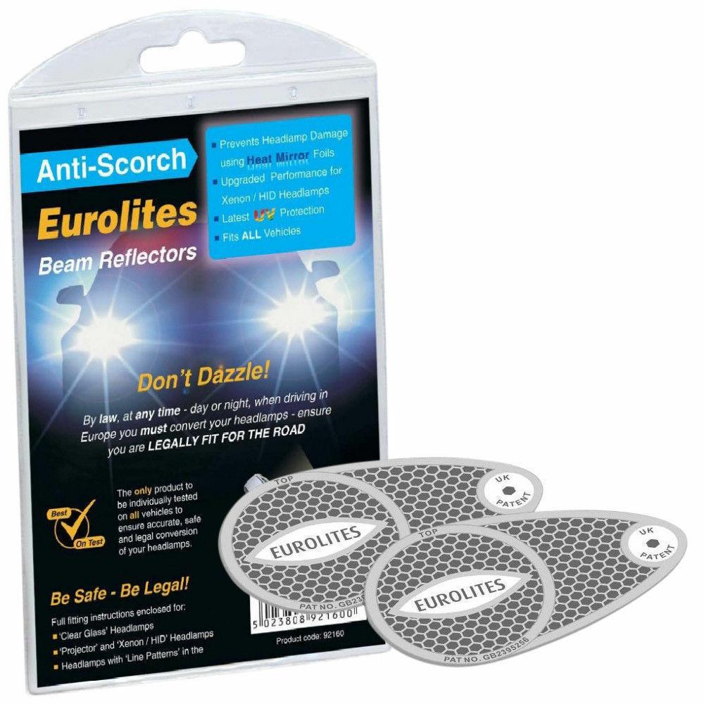 Eurolites Car Van Headlamp Beam Reflectors Deflectors Benders European