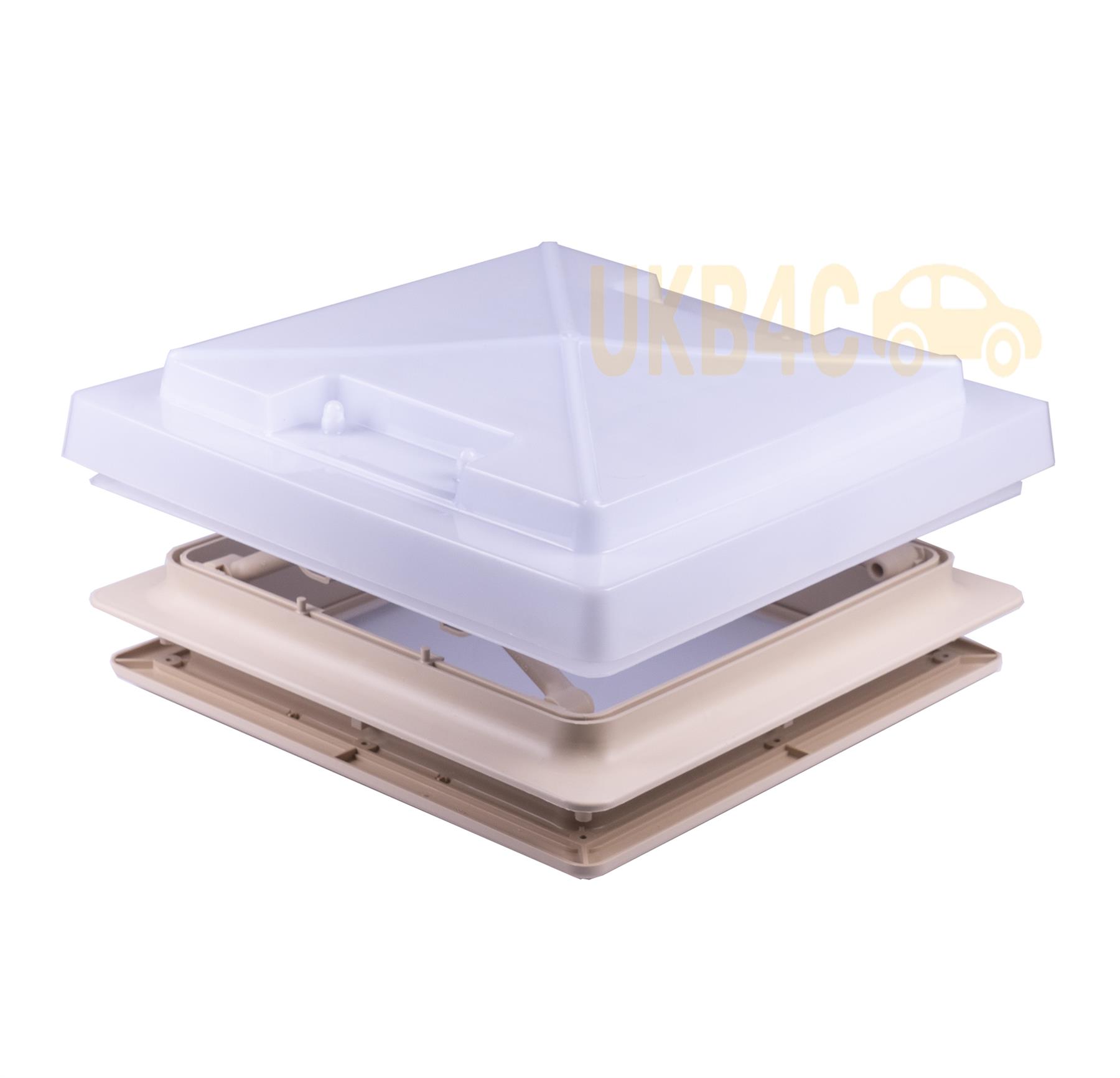 Roof Vent Sky Light Caravan Motorhome 280 x 280mm White MPK