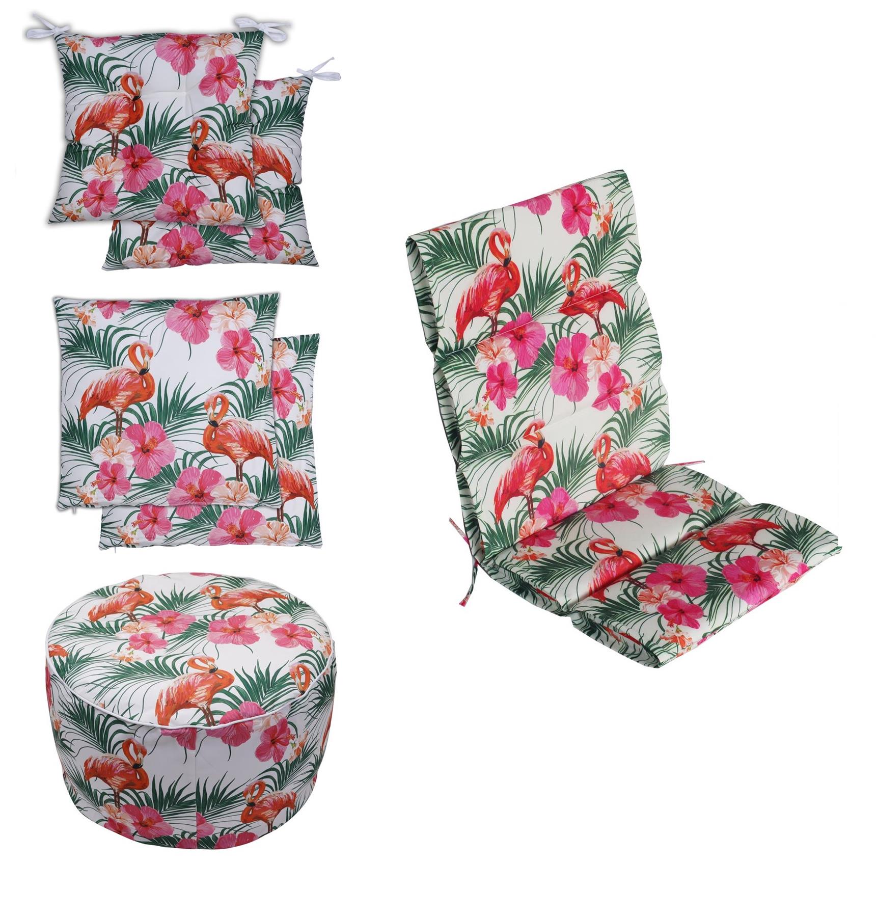 Outdoor Garden Seat Cushions Water Resistant Patio Chair Seat Set Flamingo eBay