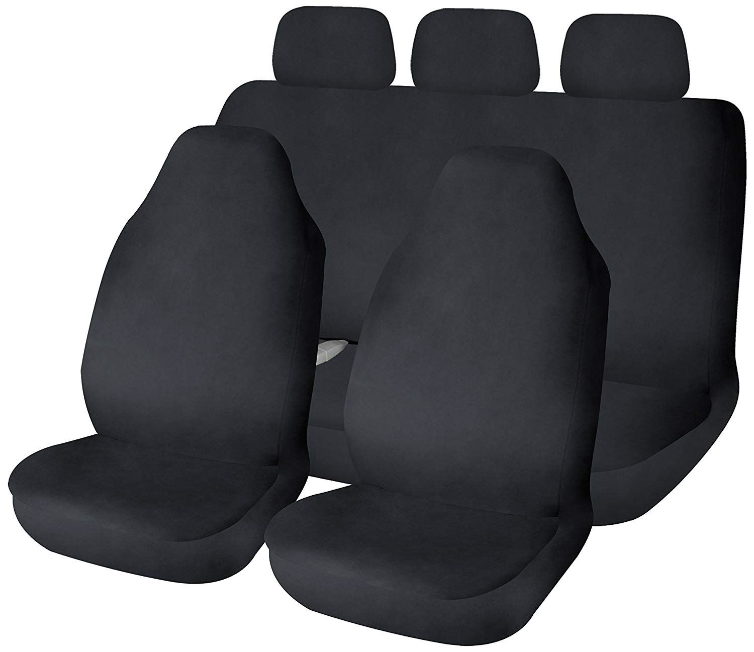 Black Waterproof Full Set Front & Rear Car Seat Covers for Ford Kuga