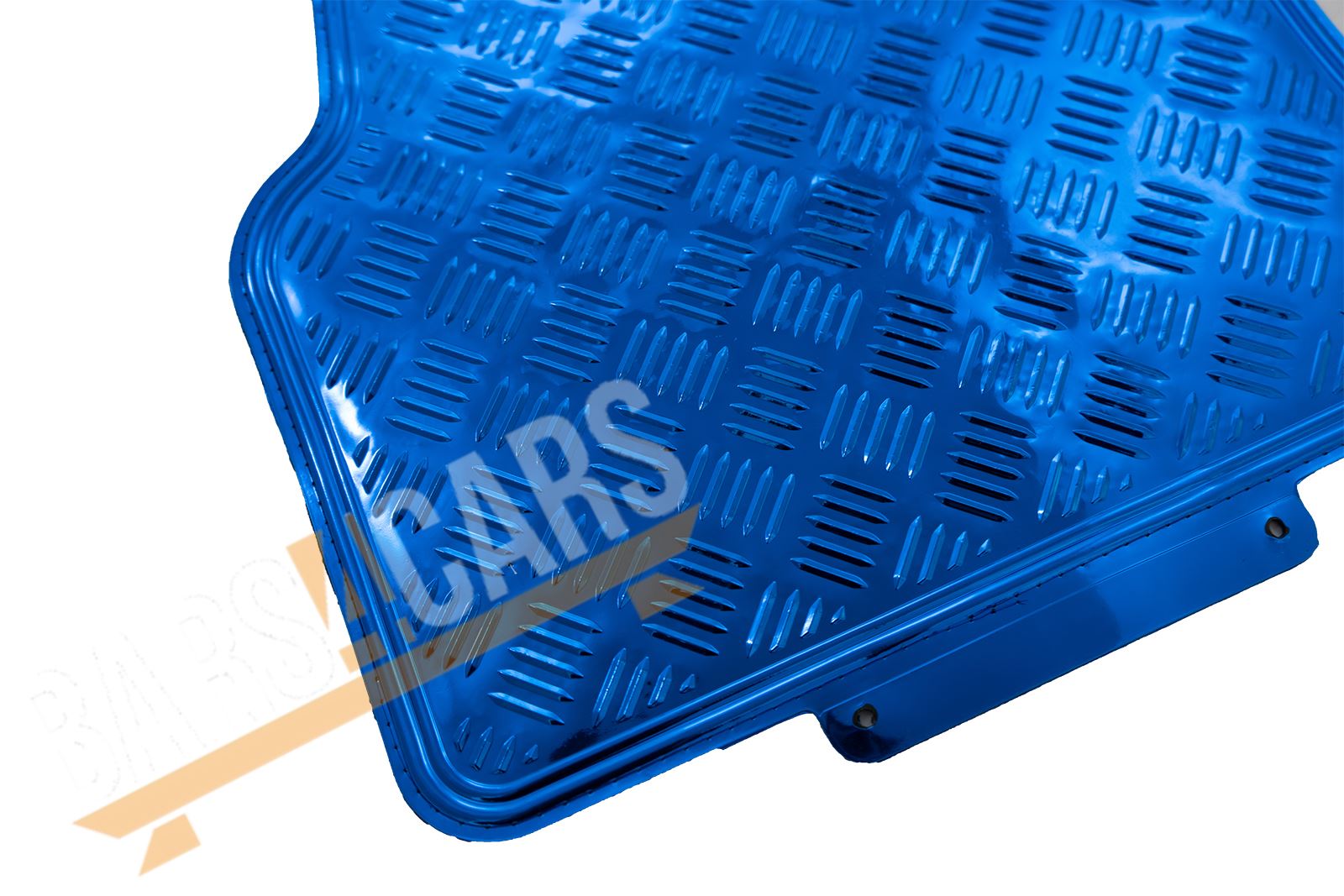 Blue Checker Style Shiny Car Rubber Floor Mats Set fits Citroen C1 C2