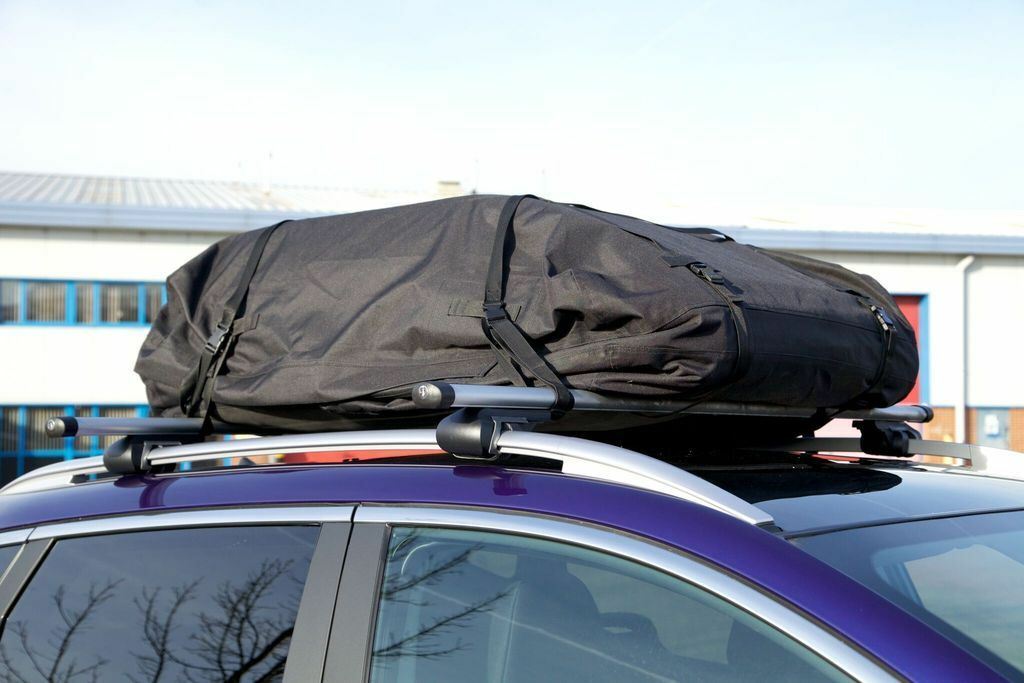 Lockable Car Roof Rack Bars Rail /& 325L Top Bag Waterproof /& Solid Base