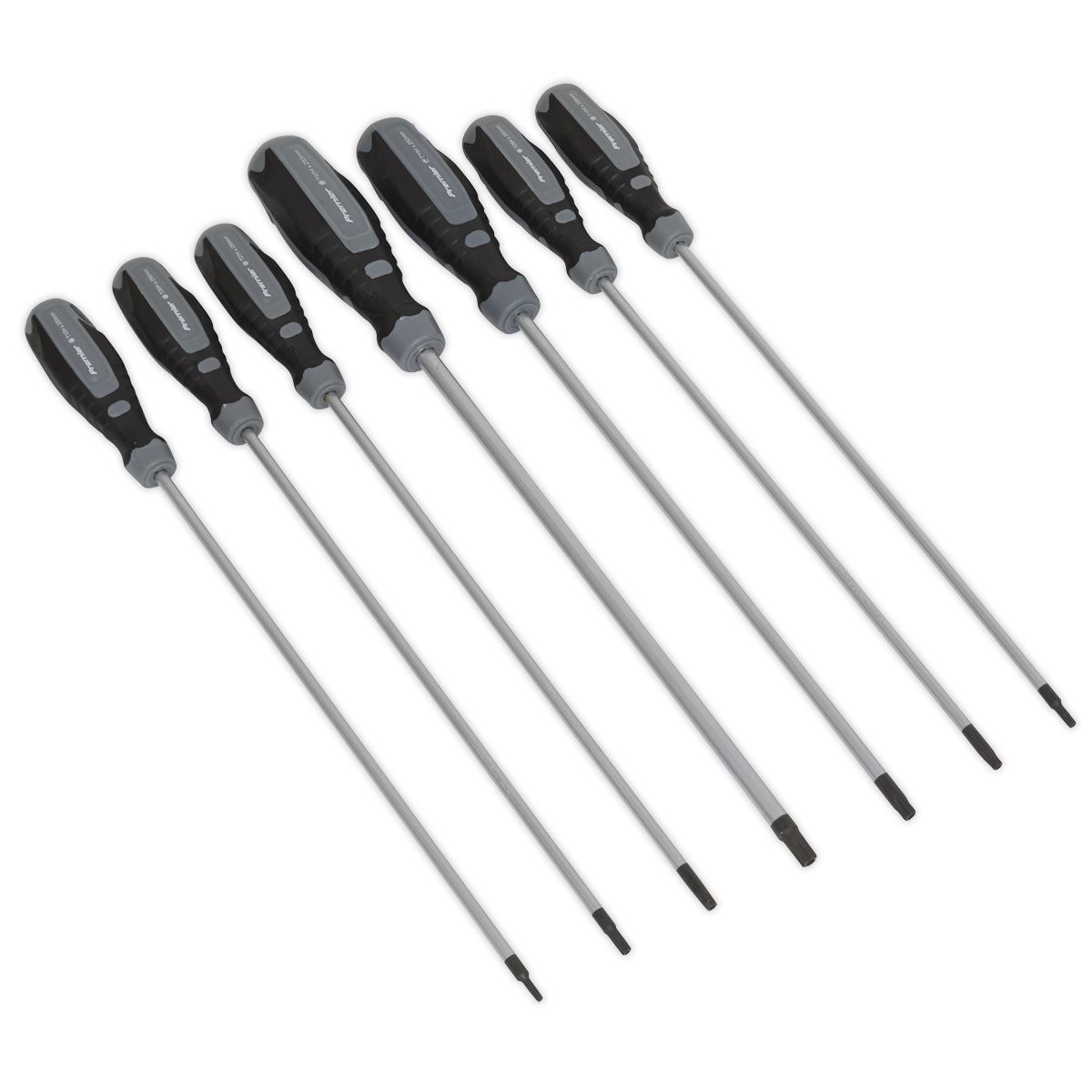Sealey 7pc 250mm GripMAX Security Torx TrxStar Screwdriver Set Long
