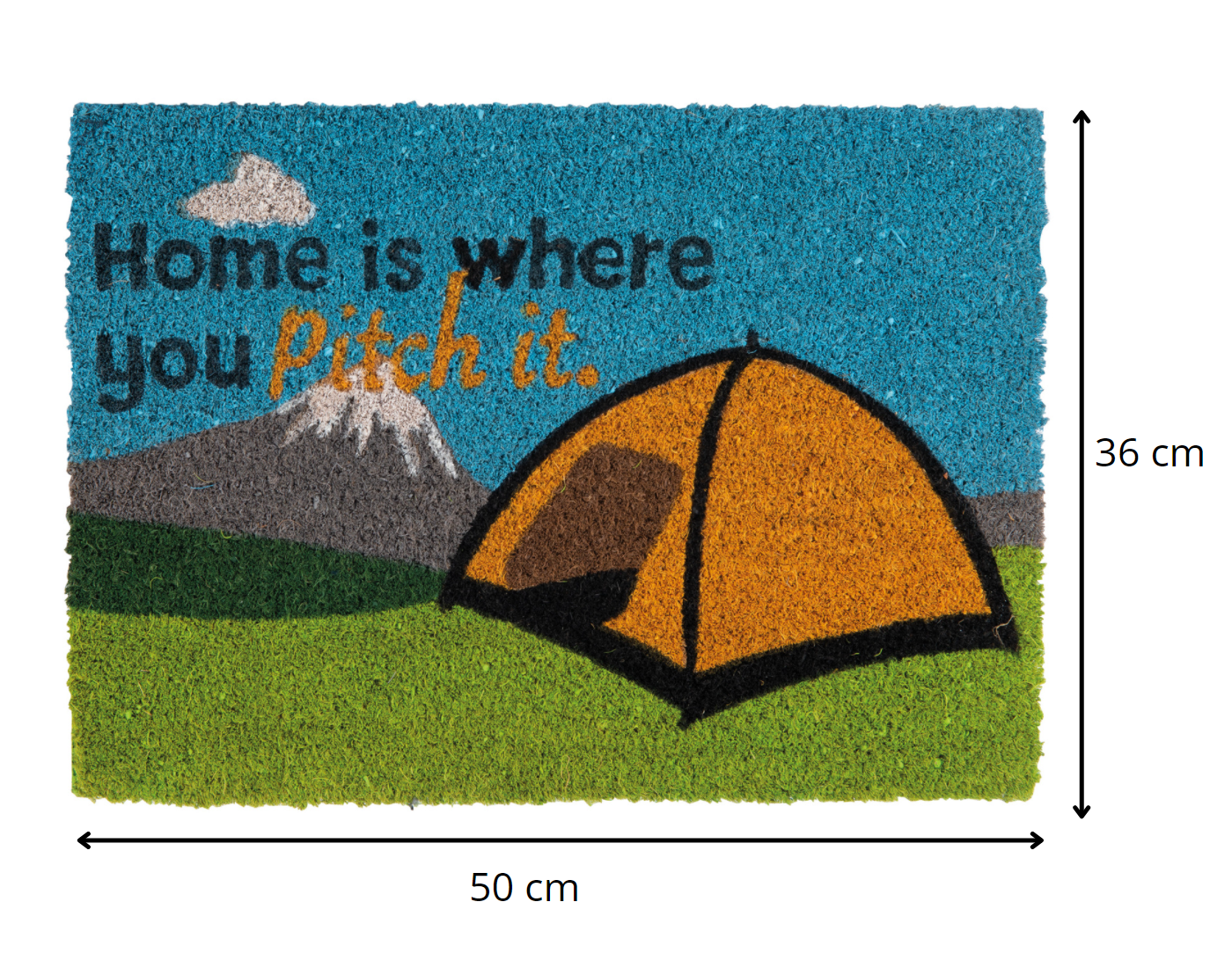 Tent Coir Door Mat Home Is Where You Pitch It Quest Leisure