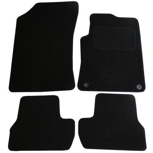 Fully Tailored Black Carpet Car Mats for Citroen C3 10> Set of 4 With 2
