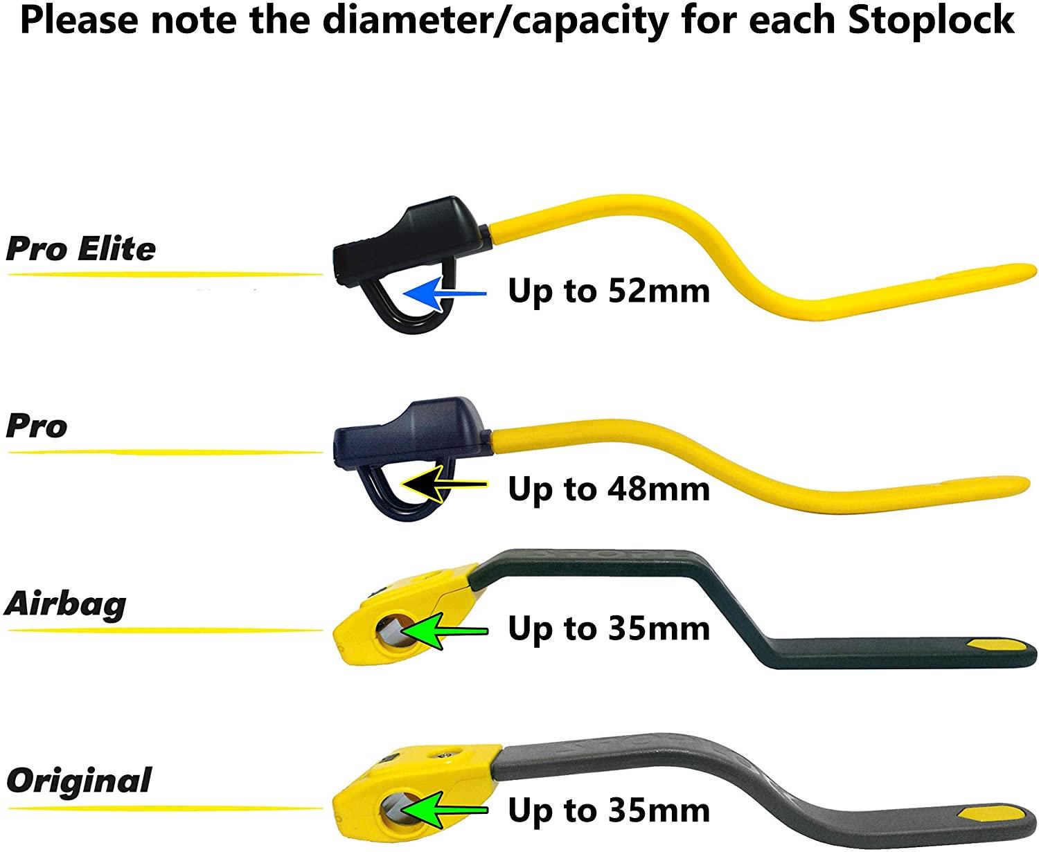 StopLock Original High Security with LED Car Van Anti Theft Steering