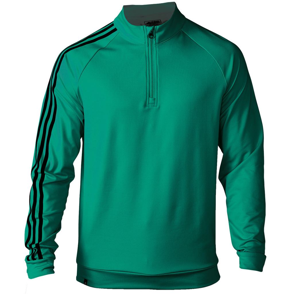 Adidas 3Stripe 1/4 Zip Fleece Jacket Golf Cover Up Mens Sweater
