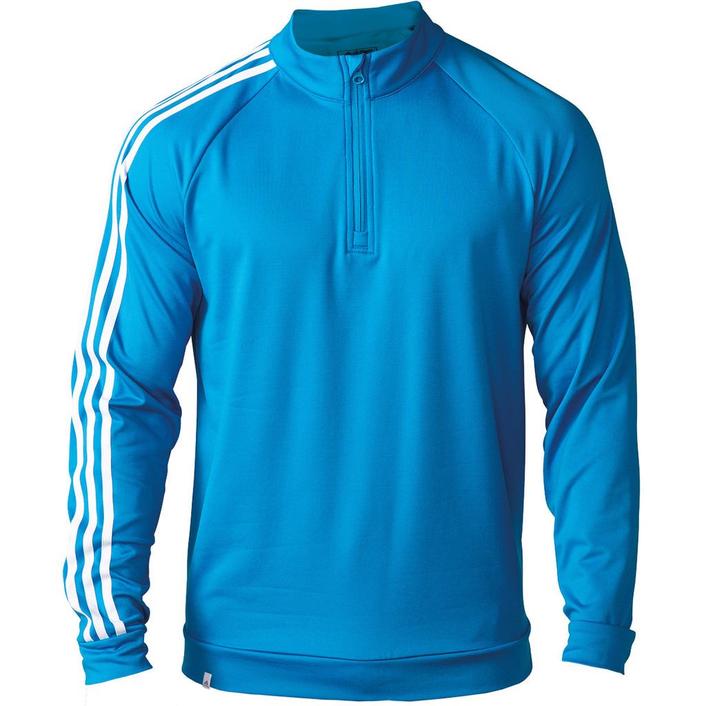 Adidas 3Stripe 1/4 Zip Fleece Jacket Golf Cover Up Mens Sweater