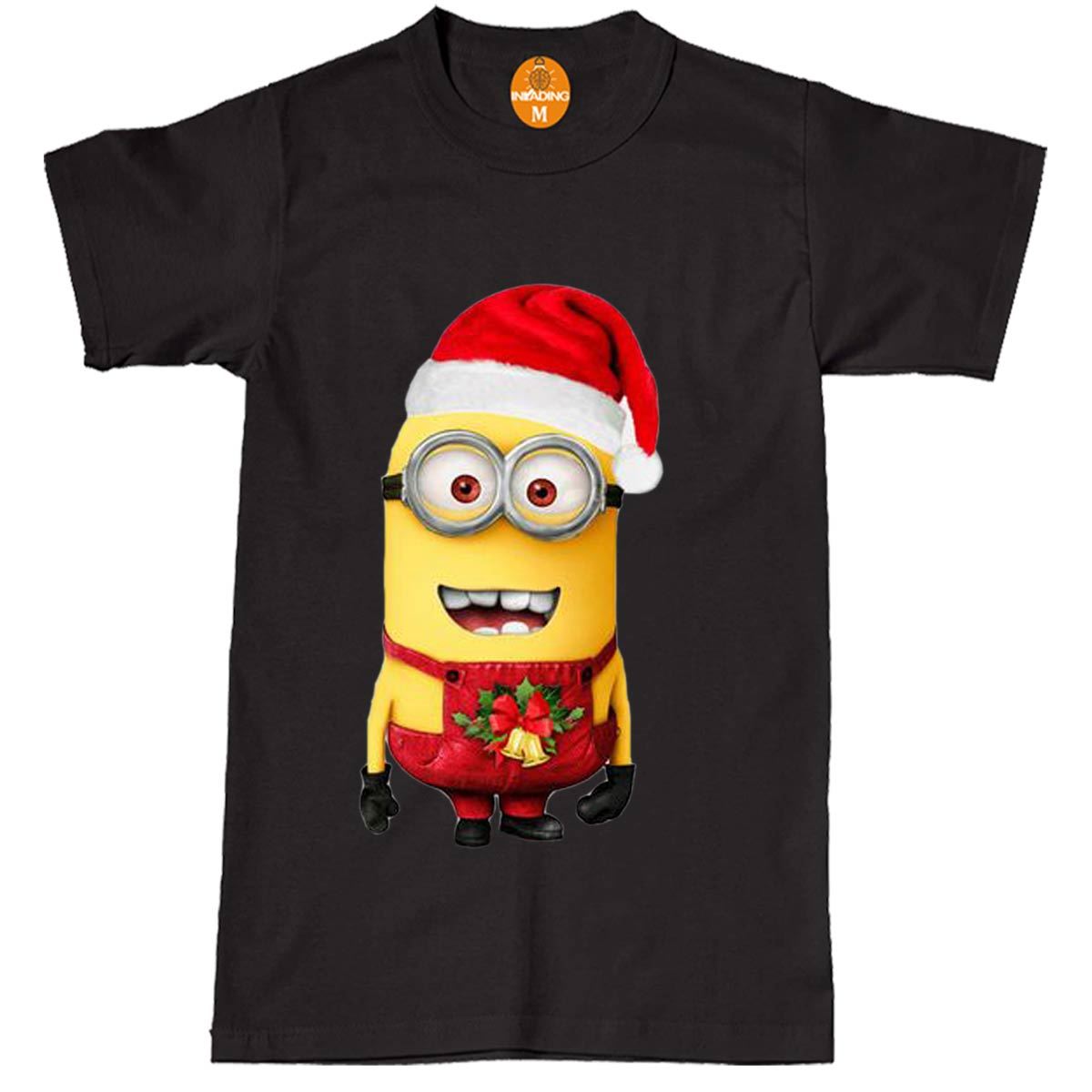 Merry Christmas! Womens Funny Minions T-Shirt Minion Xmas Gift Present Santa