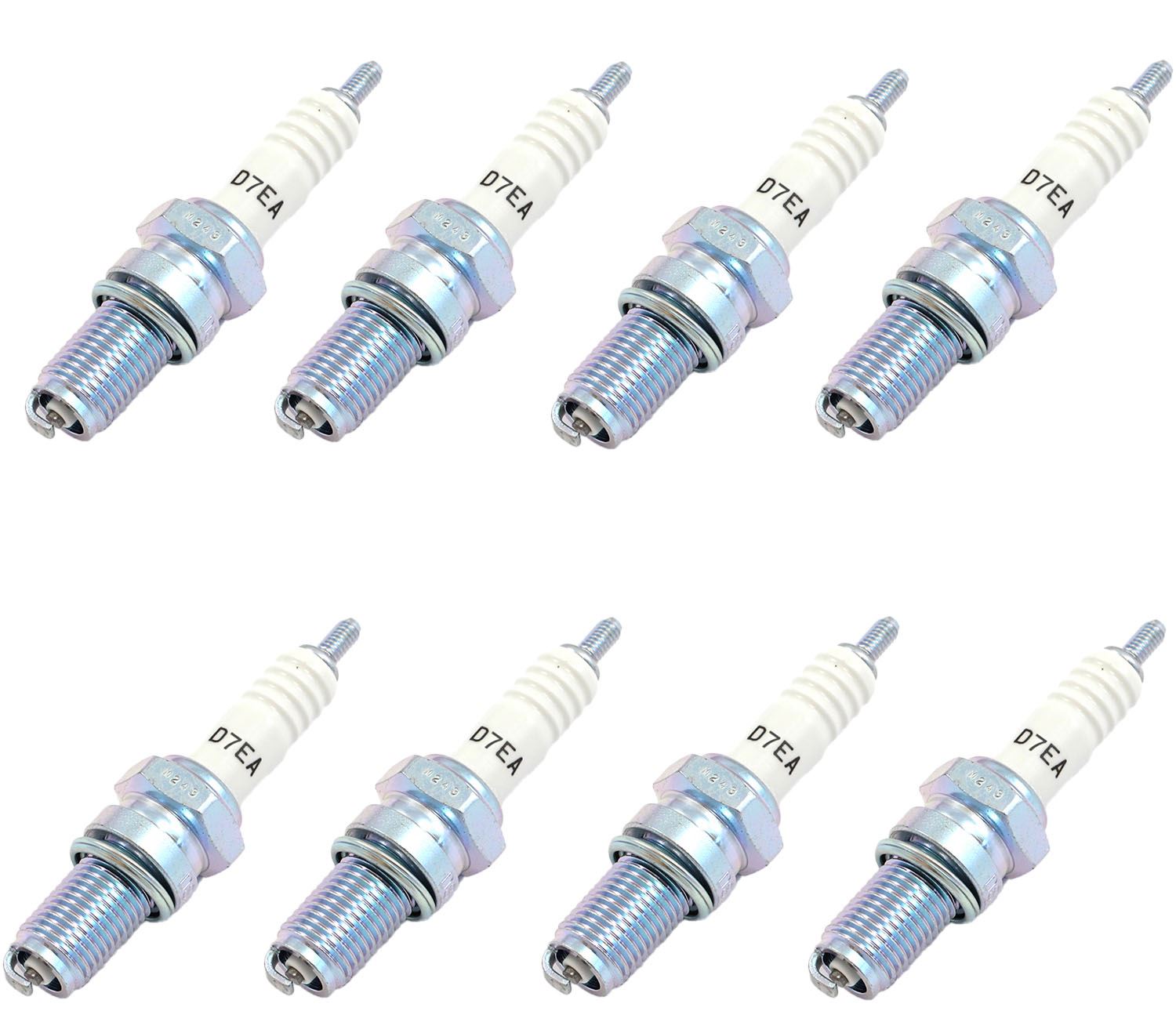 Set of 8 - NGK D7EA Spark Plugs - 7912 - Honda Kawasaki Suzuki
