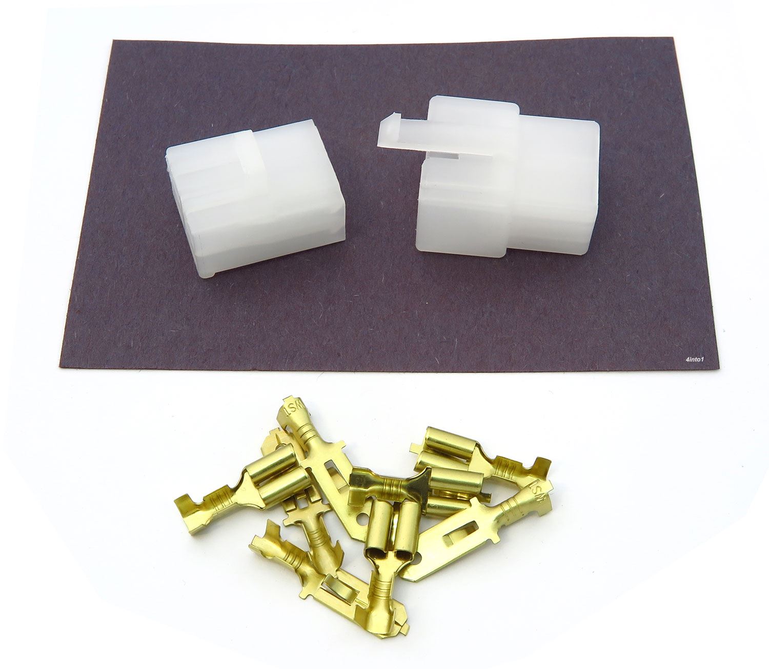 Locking Connector Kit Set 6.3mm .250" Series 4 Pin Honda CB