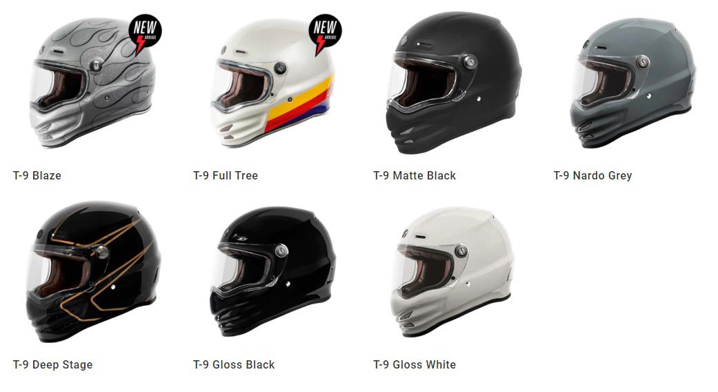 Torc T9 Retro Full Face Motocross Motorcycle Helmet - CHOOSE COLOR