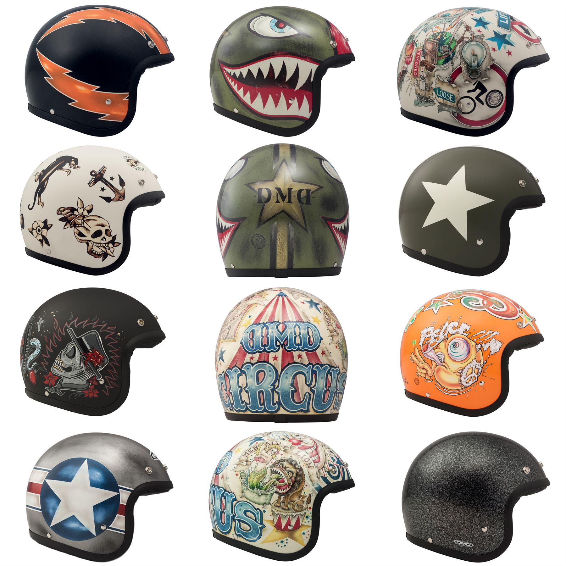 Size XL Grey DMD Vintage Helmet Moto You Rock