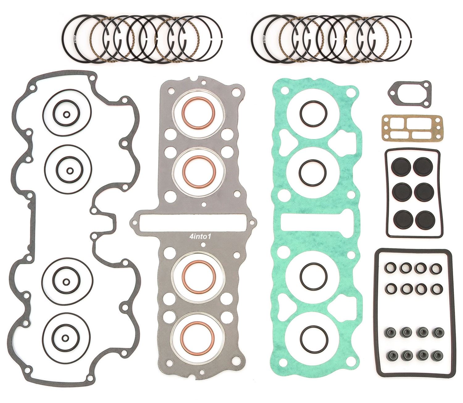 Compatible with Honda CB750 1970-1976 Gaskets /& Piston Rings Top End Engine Rebuild Kit