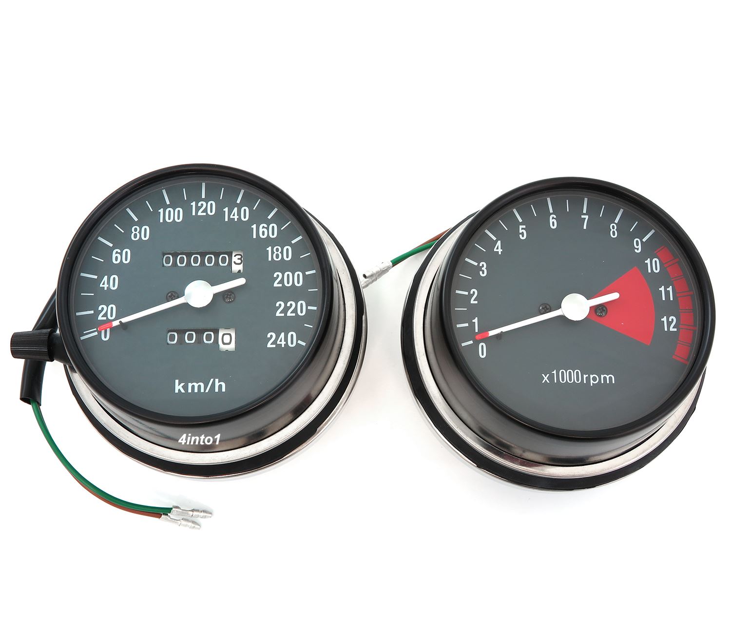 1973-1978 MPH Speedometer /& Tachometer Set Compatible with Honda CB750 CB750K CB750F