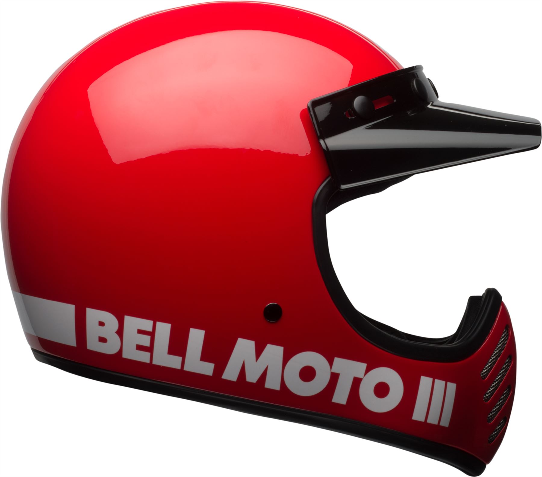 Bell Moto-3 Classic Gloss Red Helmet - X-Large | eBay