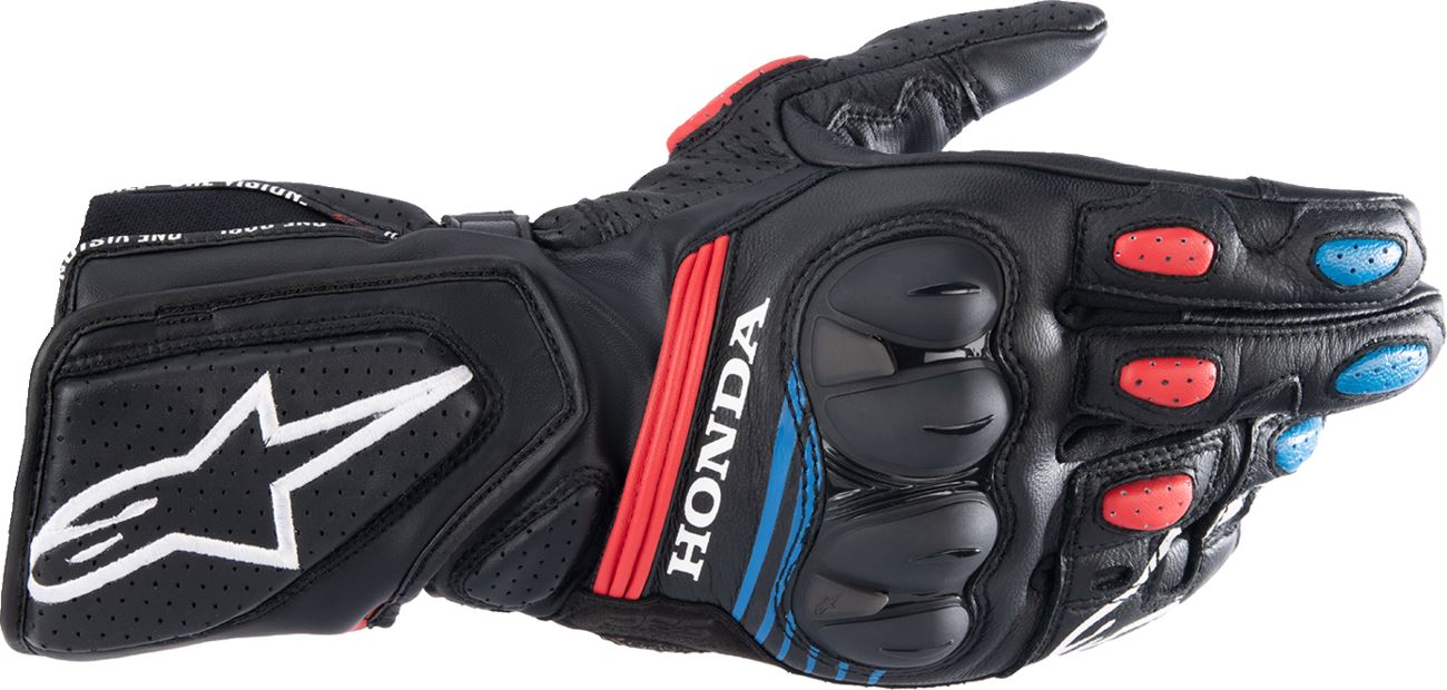 Alpinestars Honda SP-8 v3 Gloves - Black/Red/Blue - Choose Size | eBay