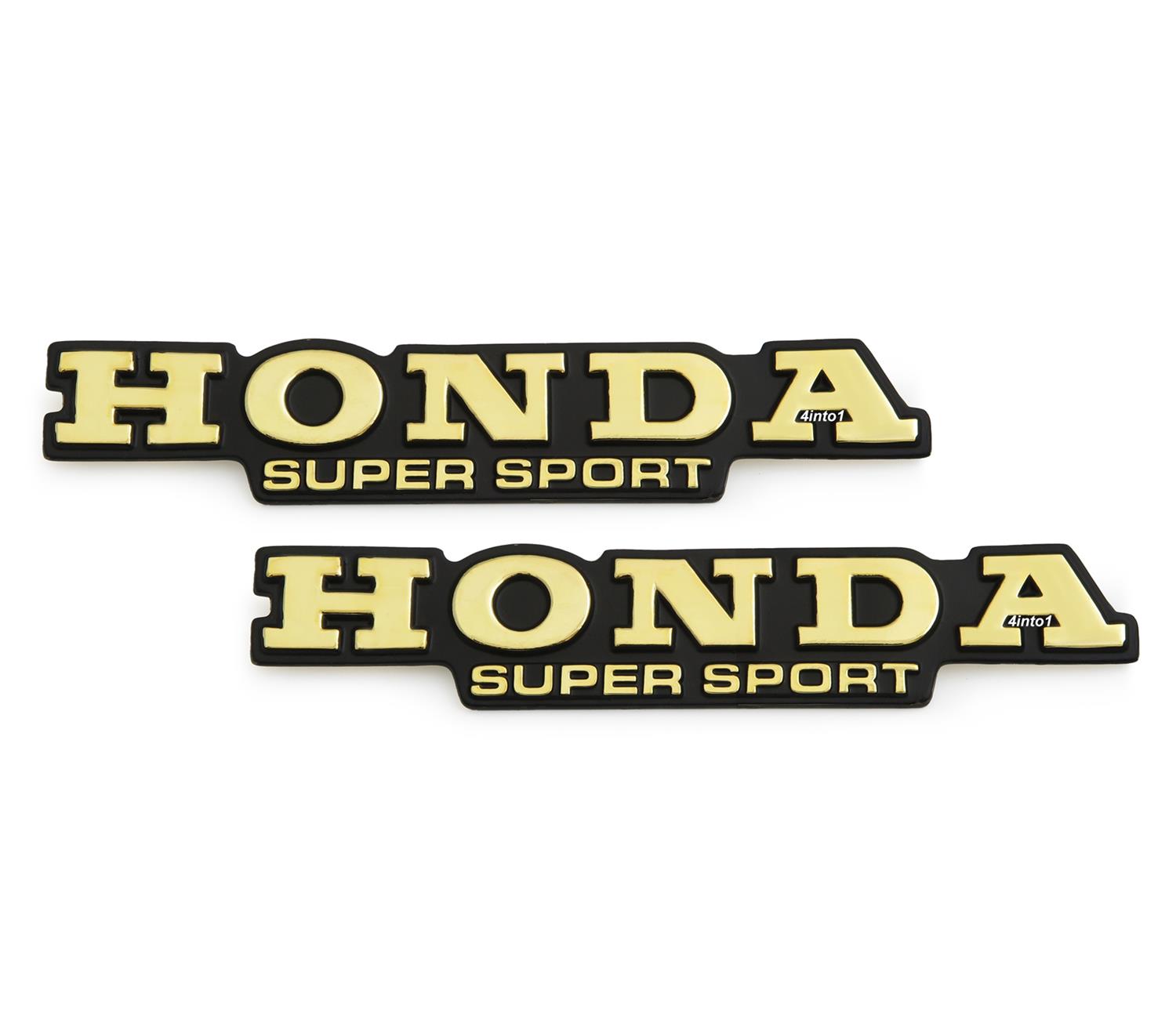 ホ*2様 ホンダ☆タンクエンブレム☆アルミ製ゴールド☆CB400FCB250T4 2 Pack Gas Tank Emblems Badge Set Honda CB750F CB750 Super Sport