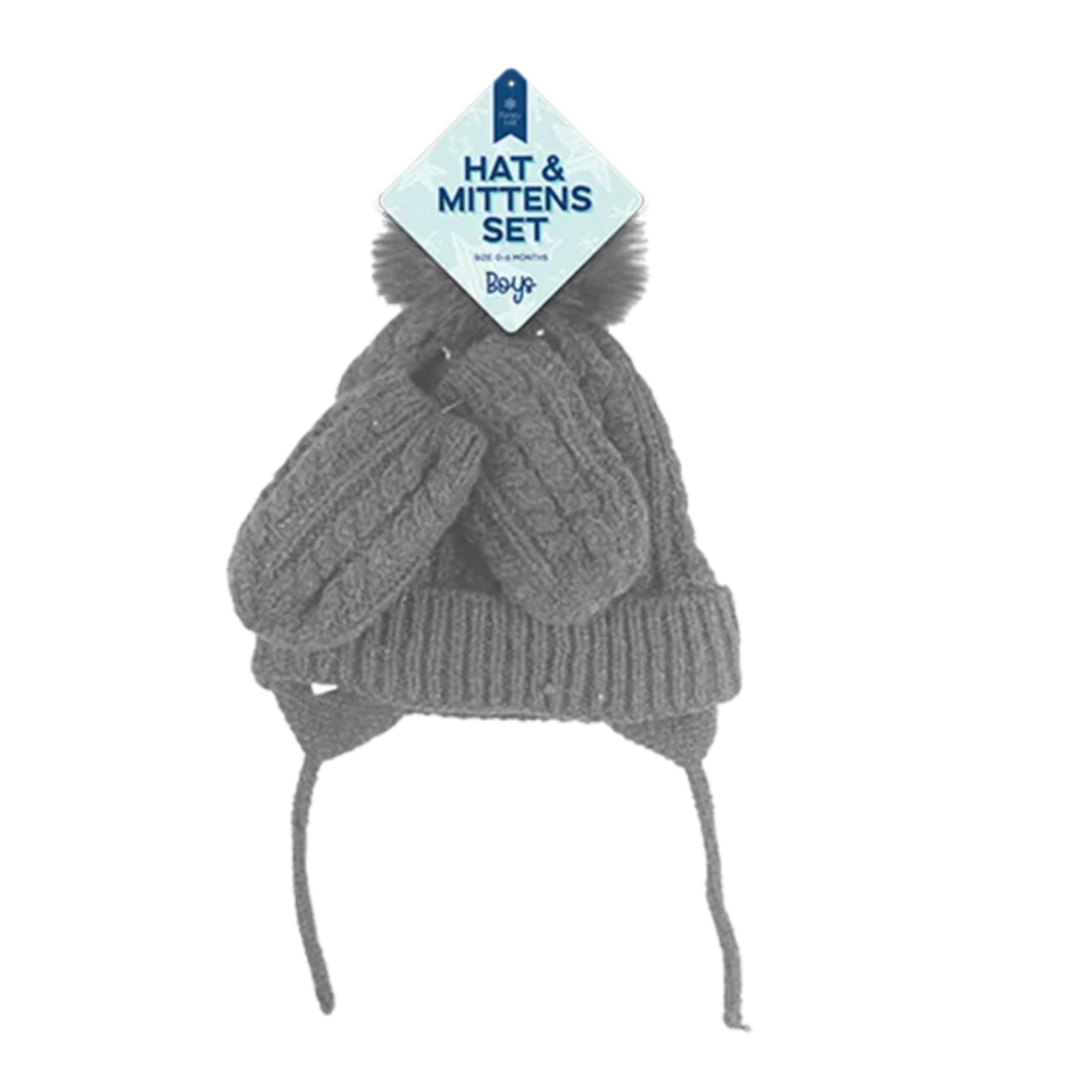 Conjunto de gorro y guantes de invierno para bebé acogedor sombrero y guantes de punto para niños y niñas - Imagen 2 de 5