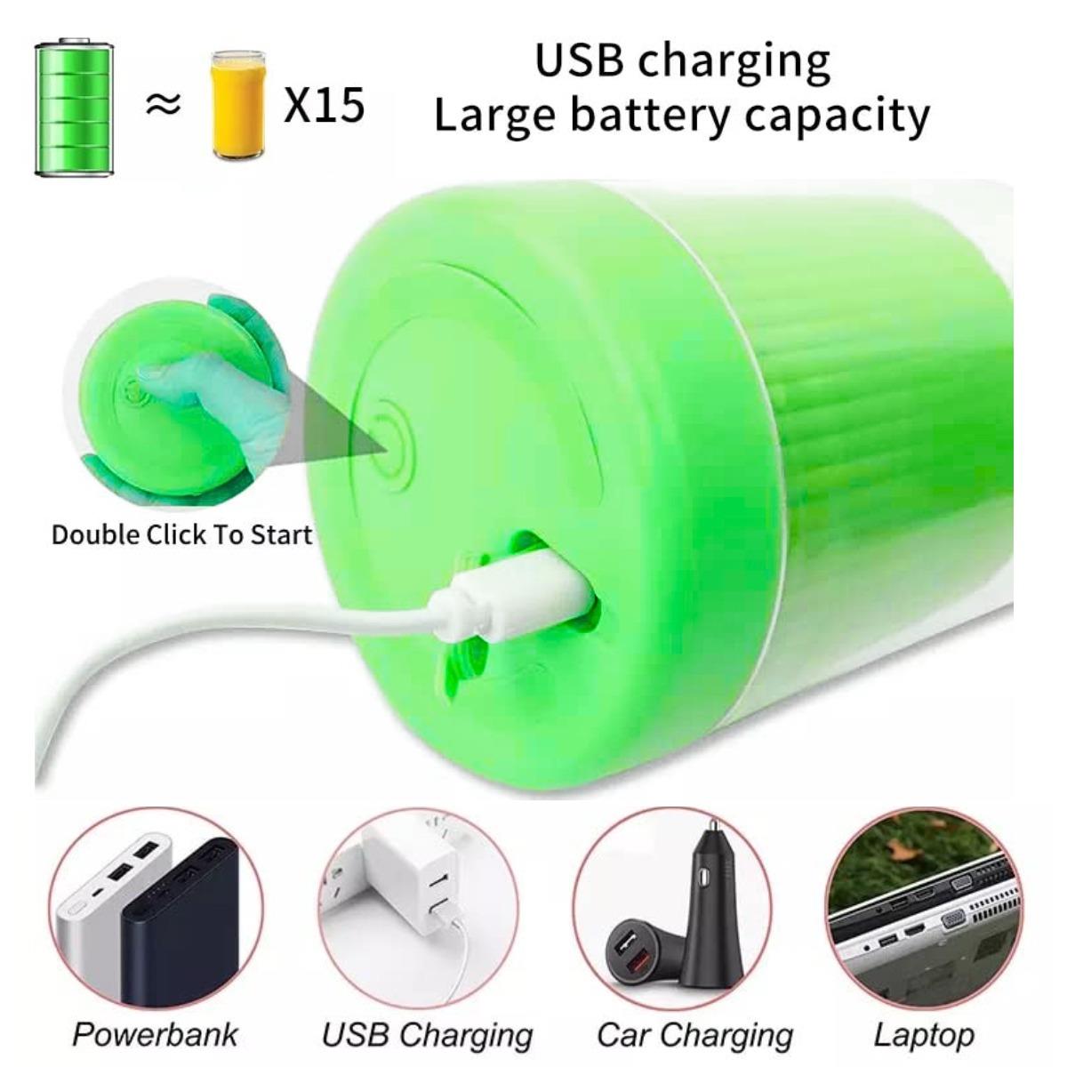 Electric Juice Maker Portable Blender Smoothie Mini Juicer Fruit Machine 380ml - Picture 20 of 35