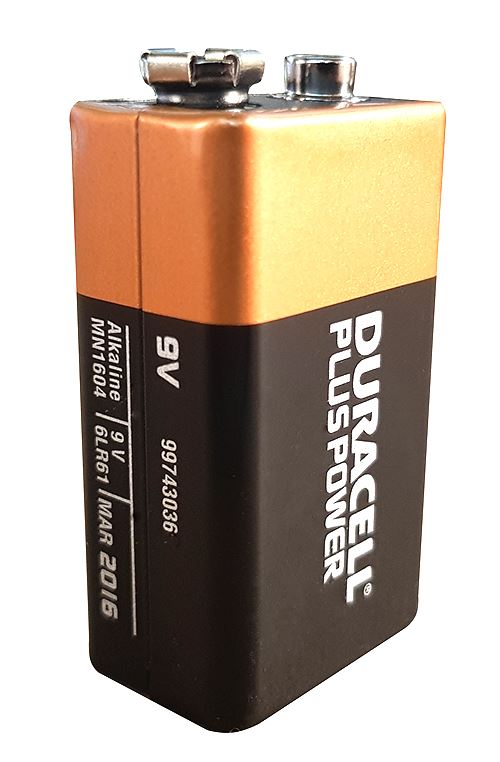 4 x Duracell 9V PP3 Plus Power Batteries, Smoke Alarms (LR22, MN1604