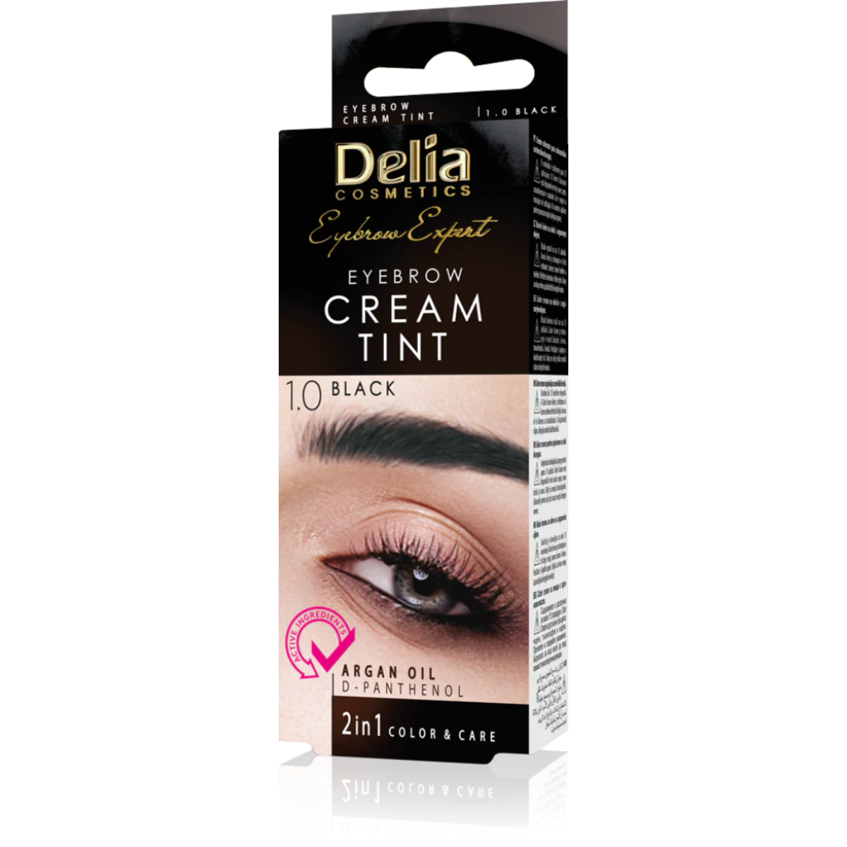 DELIA COSMETICS Eyebrow and Eyelash Color Cream Tint Kit Set with Argan