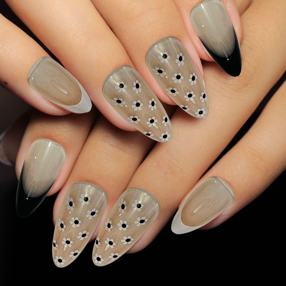 10 pcs False Nails Long Acrylic French Tip Reusable Artificial Nails & Glue - Picture 37 of 44