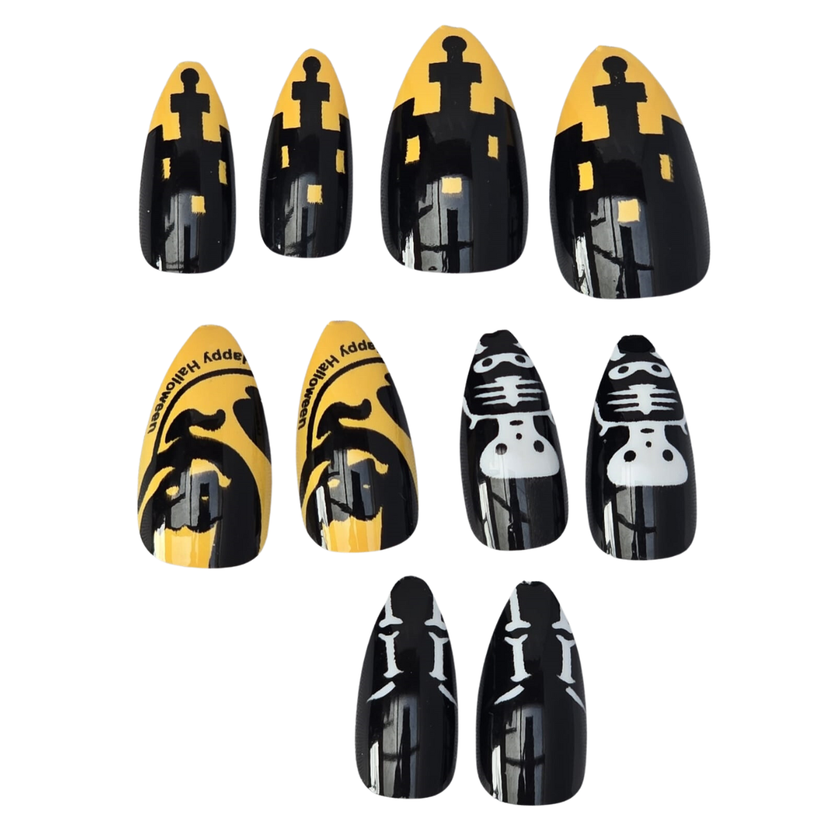 10 pcs False Nails Long Acrylic French Tip Reusable Artificial Nails & Glue - Picture 26 of 44