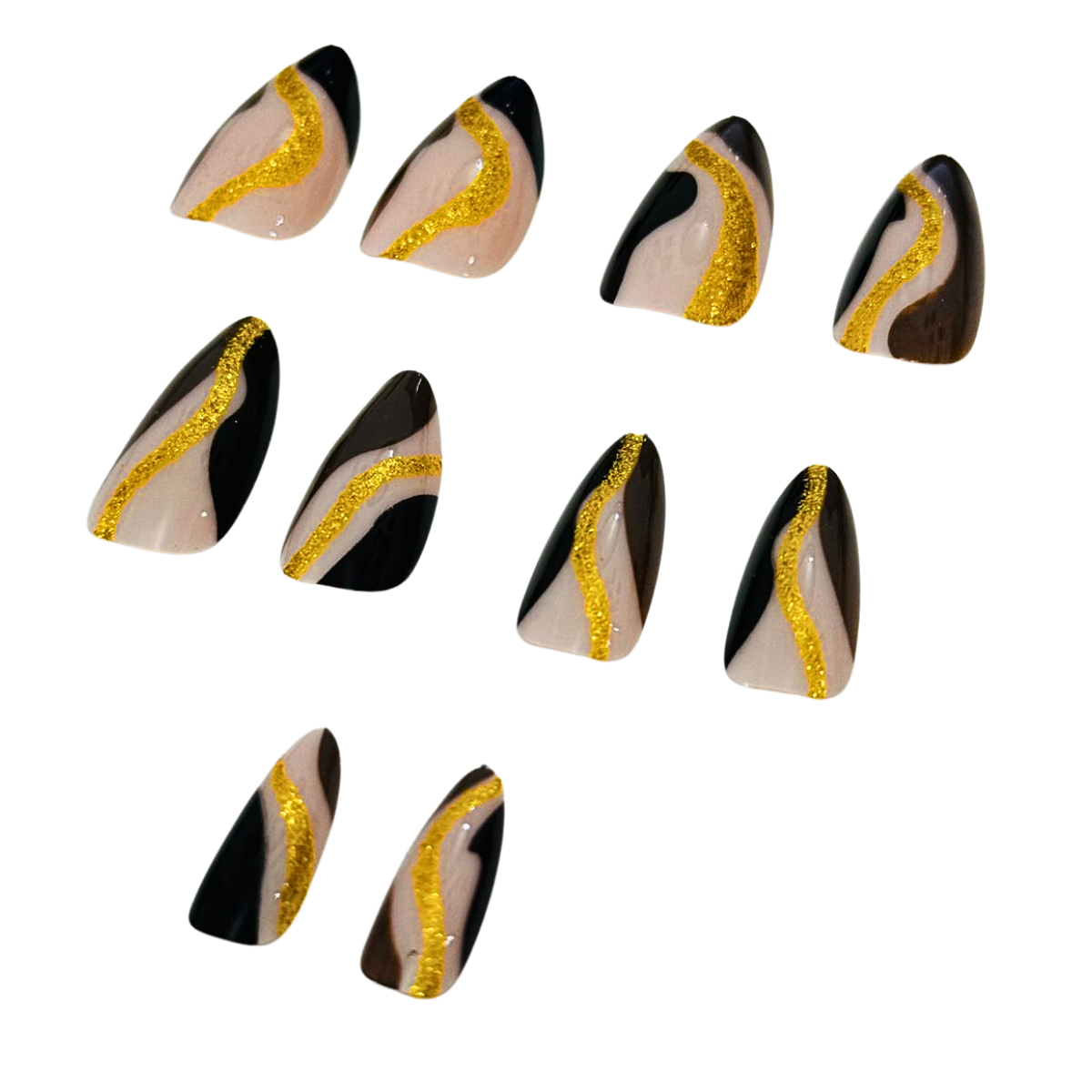 10 pcs False Nails Long Acrylic French Tip Reusable Artificial Nails & Glue - Picture 42 of 44