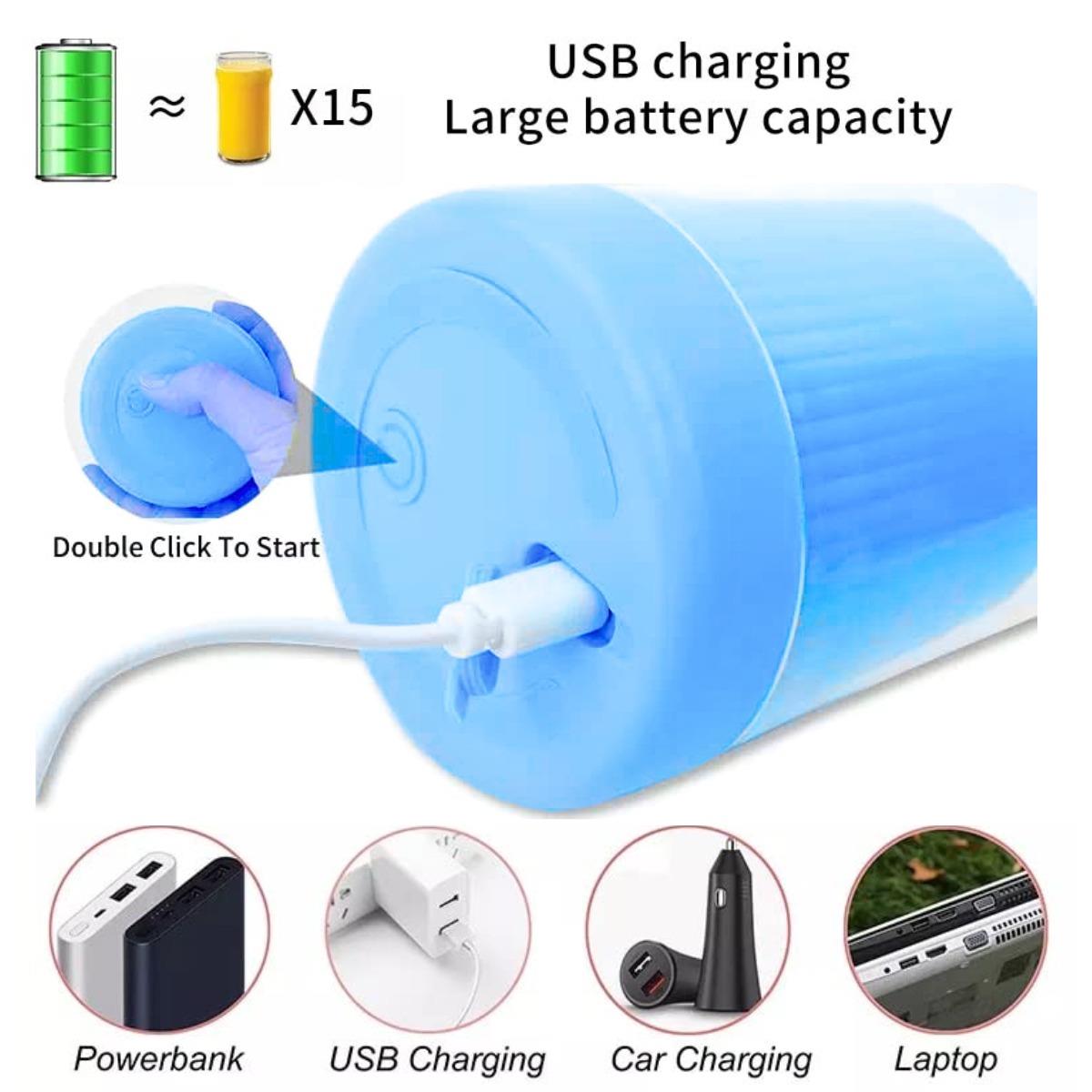 Electric Juice Maker Portable Blender Smoothie Mini Juicer Fruit Machine 380ml - Picture 14 of 35