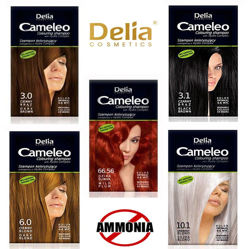 Delia Multi Effect Hair Colour Shampoo Dye Sachet Lasting 48 Washes