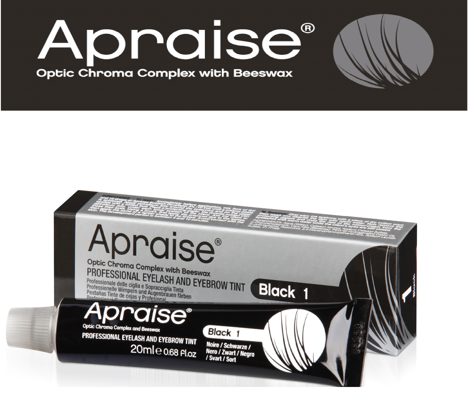 Apraise® Eyelash & Eyebrow Tint All Colors Tinting Dye Tint Lashes Kit