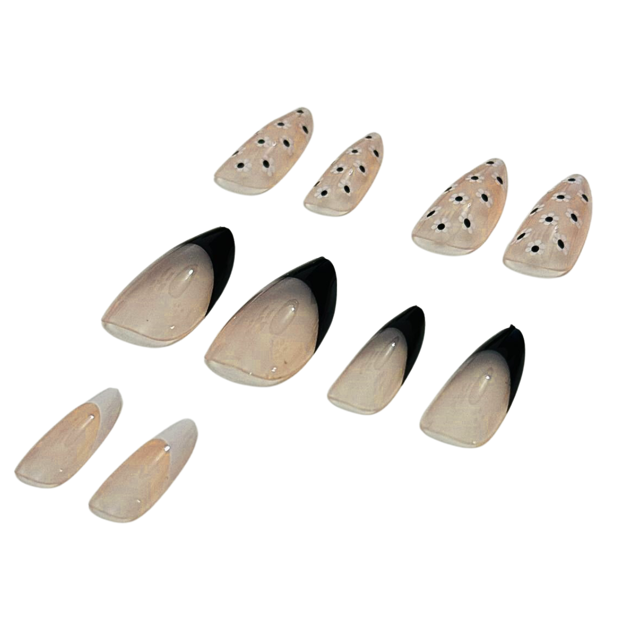 10 pcs False Nails Long Acrylic French Tip Reusable Artificial Nails & Glue - Picture 38 of 44