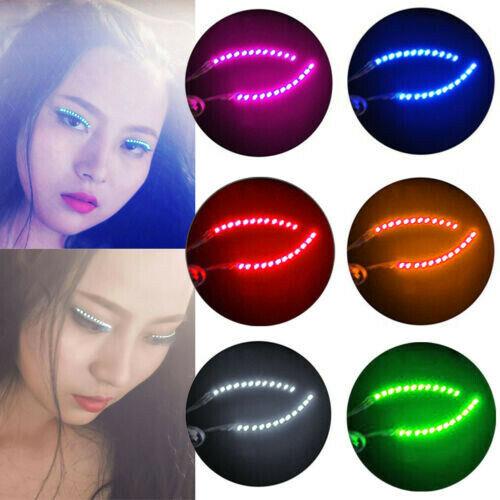 LED Light Up False Eyelashes Luminous Fashion Lashes Pair Fake Eye Lash