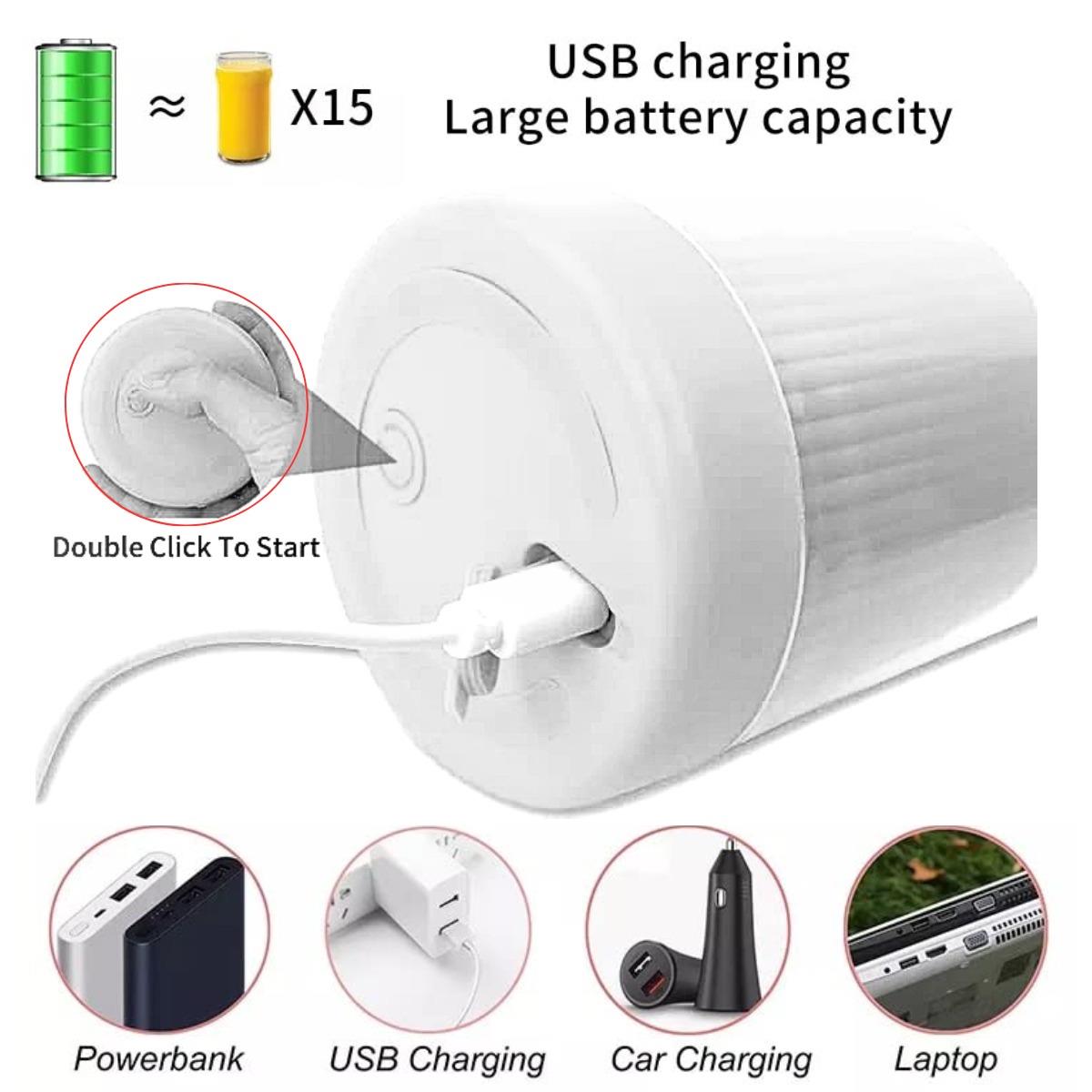 Electric Juice Maker Portable Blender Smoothie Mini Juicer Fruit Machine 380ml - Picture 33 of 35