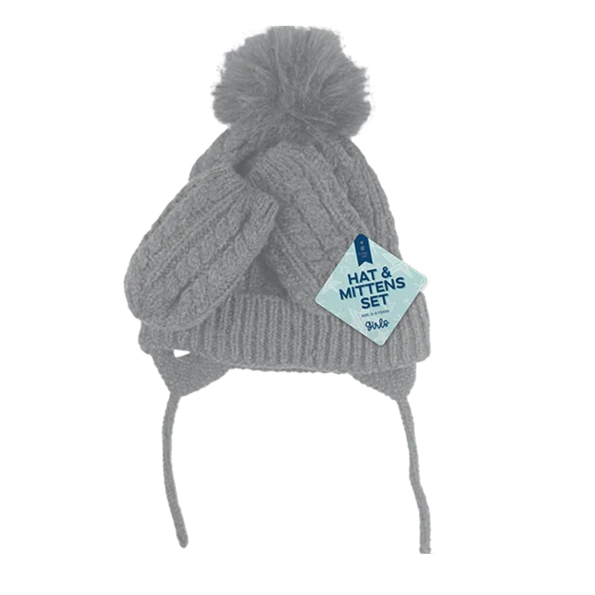 Conjunto de gorro y guantes de invierno para bebé acogedor sombrero y guantes de punto para niños y niñas - Imagen 3 de 5