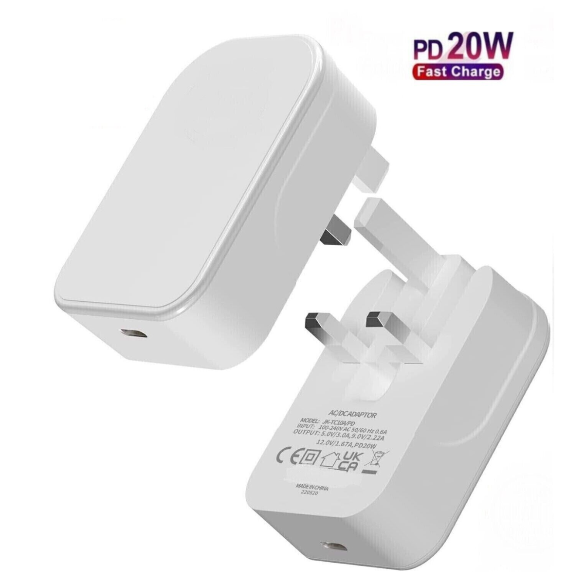 Fast Charger UK Charging PD Plug 20W For Apple iPhone 13 12 PRO MAX 11 XR XS X - Picture 15 of 17