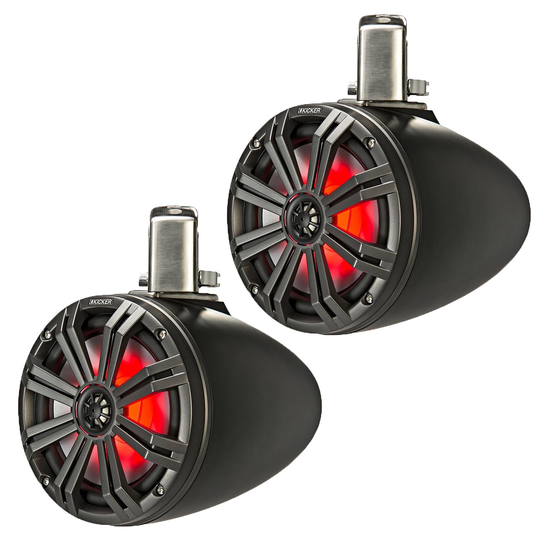 KICKER Marine Boat Wakeboarding Speakers Tower Set 8 inch Black eBay
