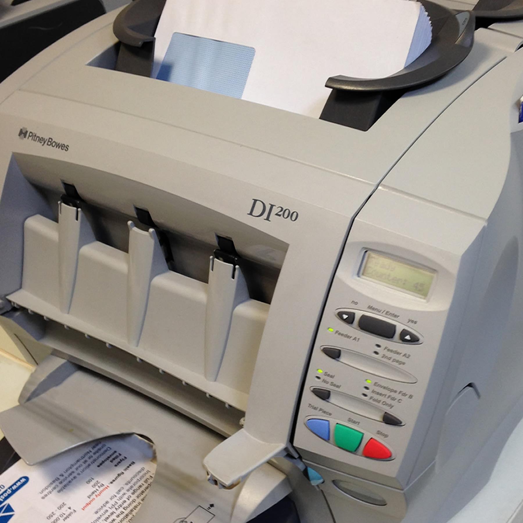 USED Pitney Bowes DI200 Folder Inserter Envelope Stuffer Mailing