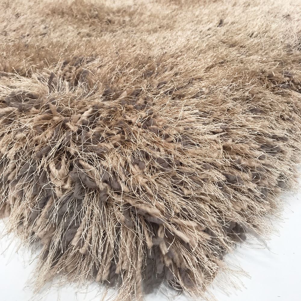 RRP £249.99+ 9cm Super Plush Mink & Silver Grey Shaggy Pile Living Room