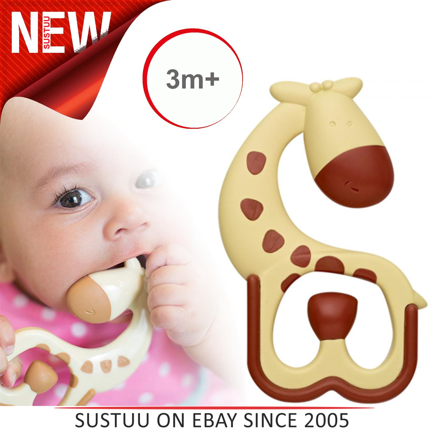 Browns Ridgees Massaging Teether Dr Giraffe Brand New Free Ship