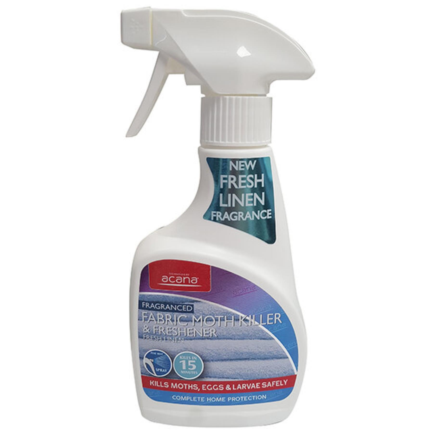 Acana 275ml freshener Acana Fabric Moth Killer & Freshener Fresh Linen Spray│275ml | eBay