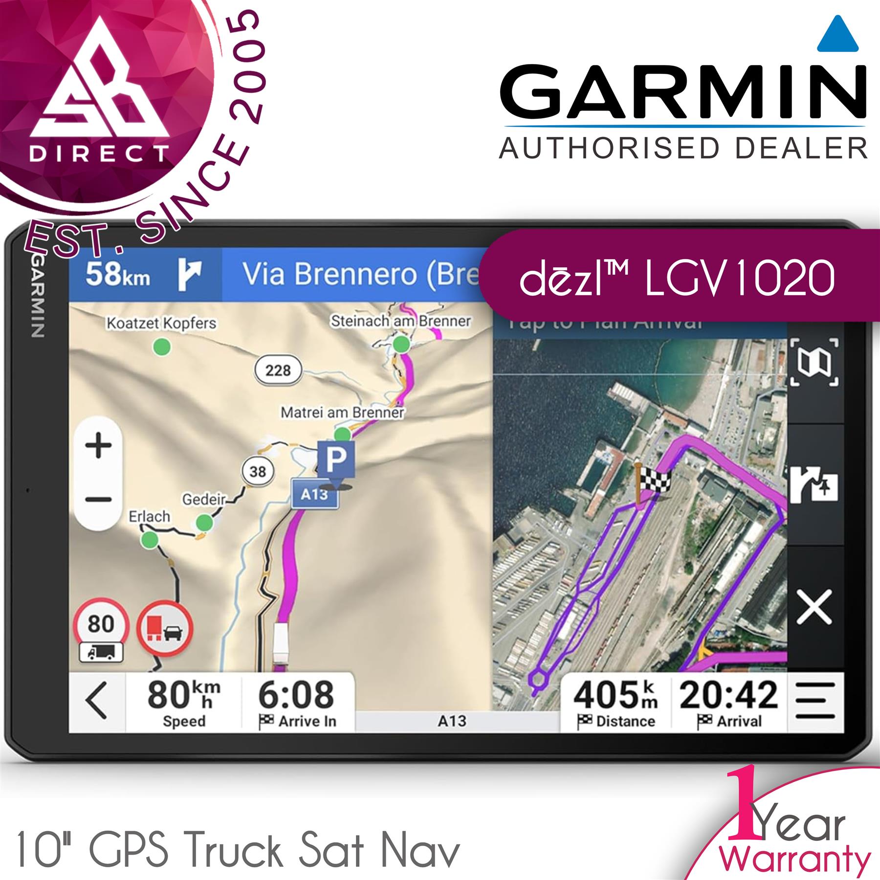 Garmin dēzl LGV1020 Truck GPS Sat Nav 10