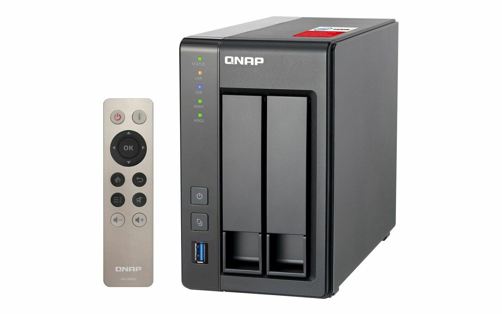 QNAP 2 Bay Desktop NAS Unit│8TB WD RED Hard Drives│Storage Device with