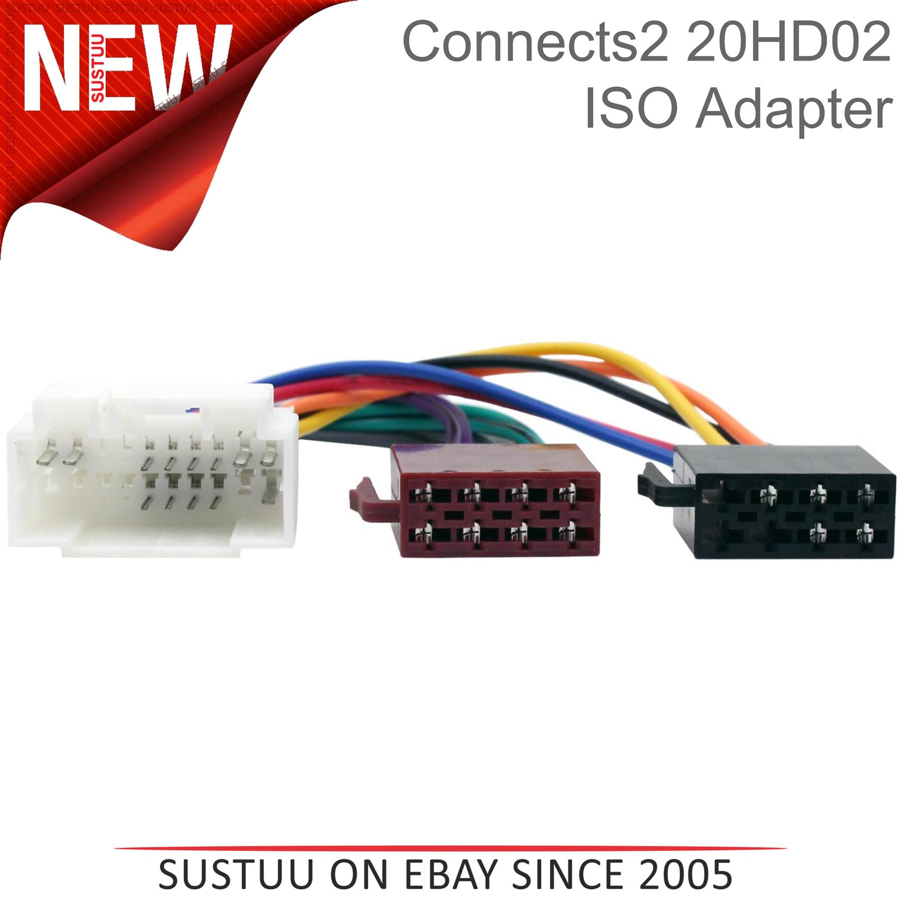 Cable ISO conector Auto Radio Adaptador de Corriente altavoces autoradio sintonizador DIN
