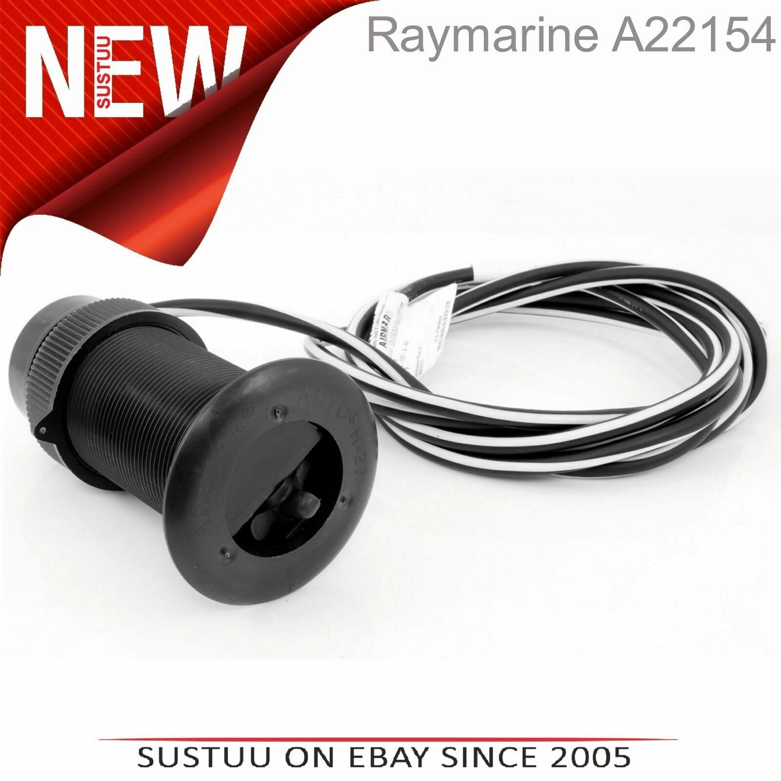 Raymarine DST800 Analog out 200kHz Through Hull Plastic Depth Speed Temp A22154