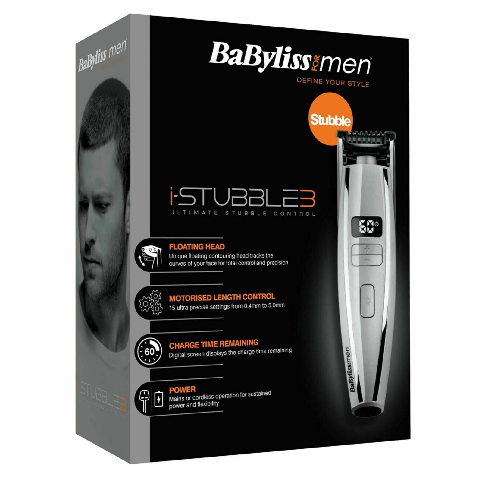 Babyliss iStubble 3 Beard/Hair Trimmer for MenCord/cordless